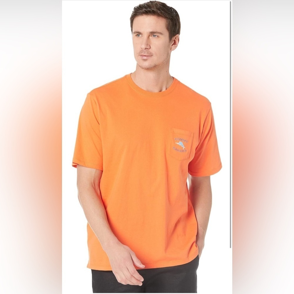 Tommy Bahama Orange cotton Dock-It Man T-Shirt in New Tango, XL #1547